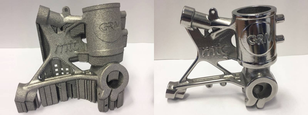 Metal 3D Printed Part: As-Printed vs Post-Processed Metal 3D Printed Part: As-Printed vs Post-Processed
